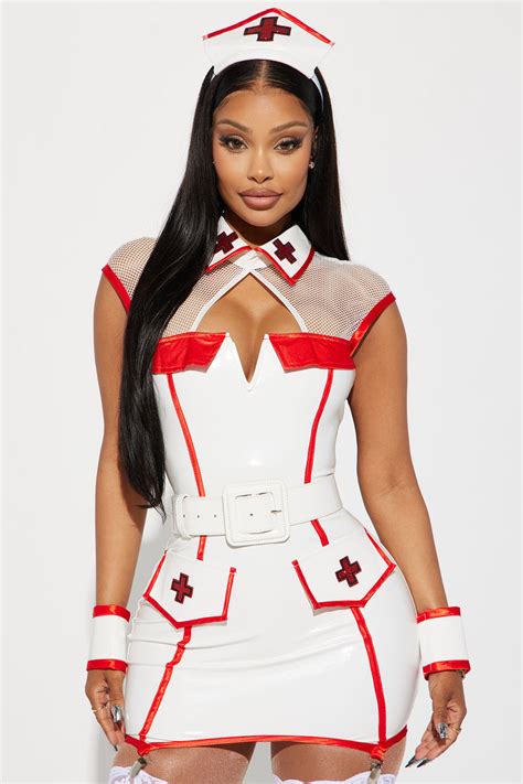 sexy nurse outfit|Hot Flash Nurse 4 Piece Costume Set